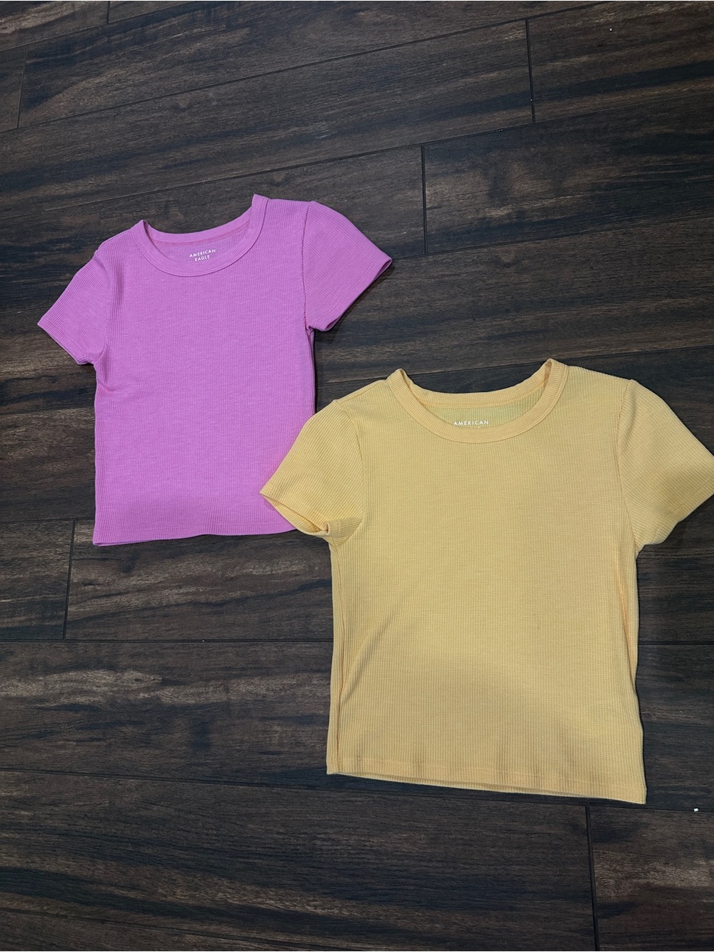 American Eagle Outfitters Short Sleeve Tee Set - Pink & Yellow